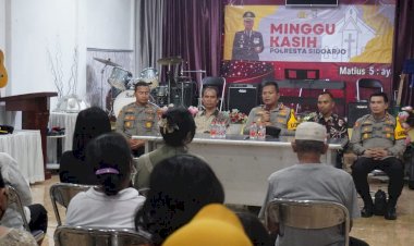 Dekat-dan-Bersahabat,-Polresta-Sidoarjo-Gelar-Minggu-Kasih-Dengan-Baksos-dan-Bakkes
