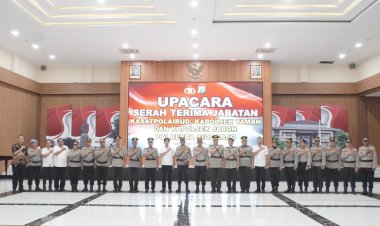 Kapolresta-Sidoarjo-Pimpin-Sertijab-Kasat-Polairud,-Kapolsek-Taman-dan-Jabon