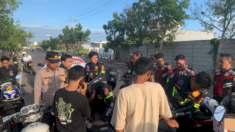 Patroli Gabungan Polres Sumenep Cegah Balap Liar 42 motor Tidak Sesuai Spektek Diamankan